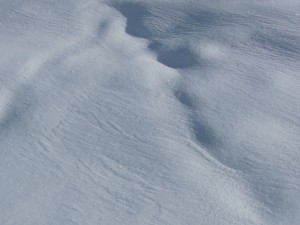 Schnee mit Schatten