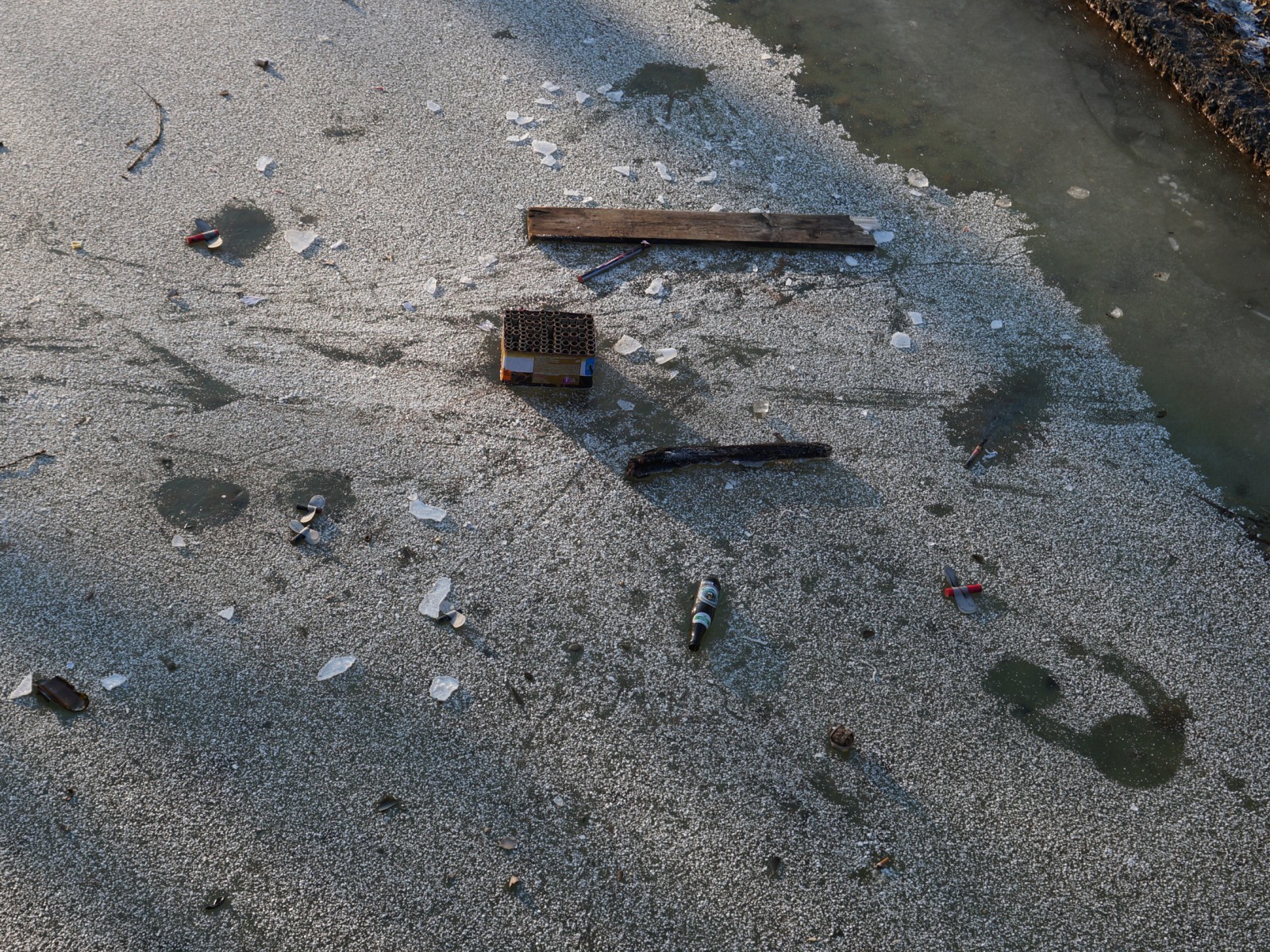 Müll am morgen nach Silvester