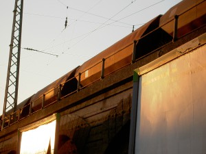 Güterzug in der Stadt Güterzug in der Stadt